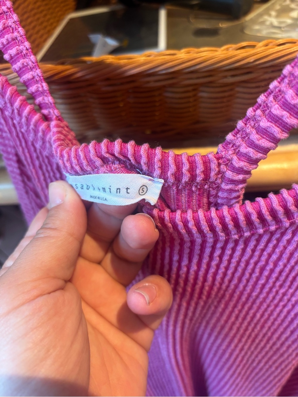 Bright Pink Ribbed Pocket Jumpsuit - Picture 7 of 7